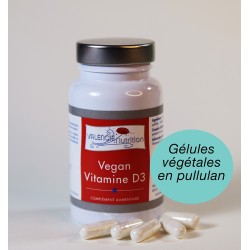 Vegan Vitamin D3 60 vegetal capsules : IMMUNITY - BONES