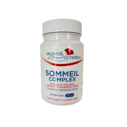 SOMMEIL Complex  60 gélules pullulane - Mélatonine, Passiflore, Valériane, Tryptophane, GABA