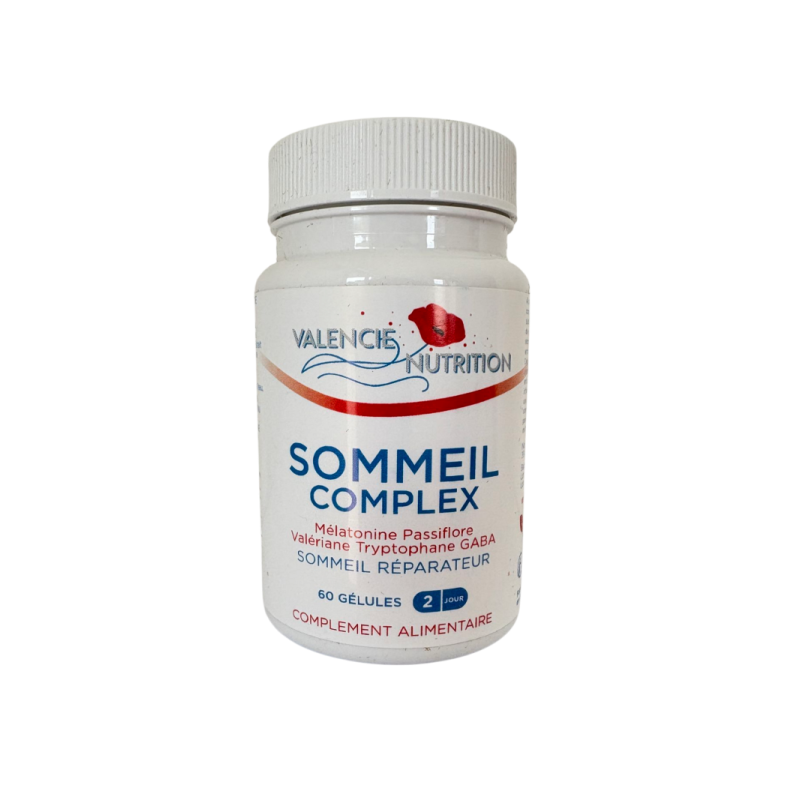SOMMEIL Complex 60 gélules pullulane - Mélatonine, Passiflore, Valériane, Tryptophane, GABA SOMMEIL Complex 60 gélules pullulane - Mélatonine, Passiflore, Valériane, Tryptophane, GABA
