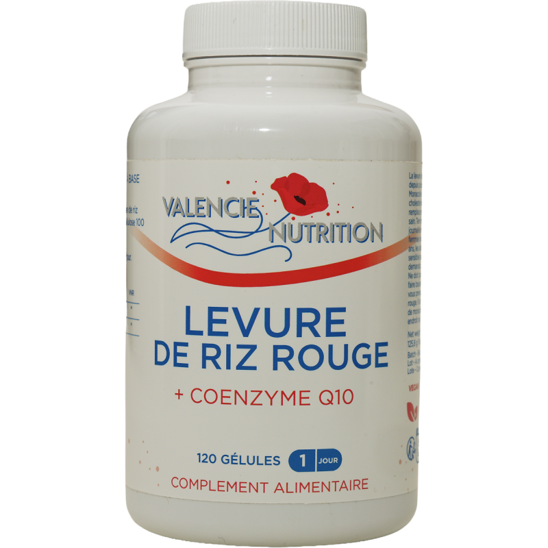 LEVURE DE RIZ ROUGE + AVEC COENZYME Q10 120 gélules : votre allié pour une bonne régulation des lipides