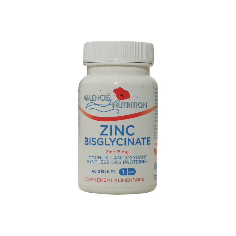 ZINC  BISGLYCINATE 75 mg 60 gélules végétales en pullulan
